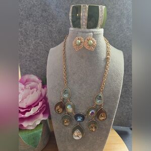 Gold and Green Jewelry Set